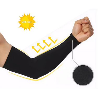 Manchons de Compression Bras - protection UV Cocoonease noirs, légers et respirants, parfaits pour le sport et l’extérieur.
